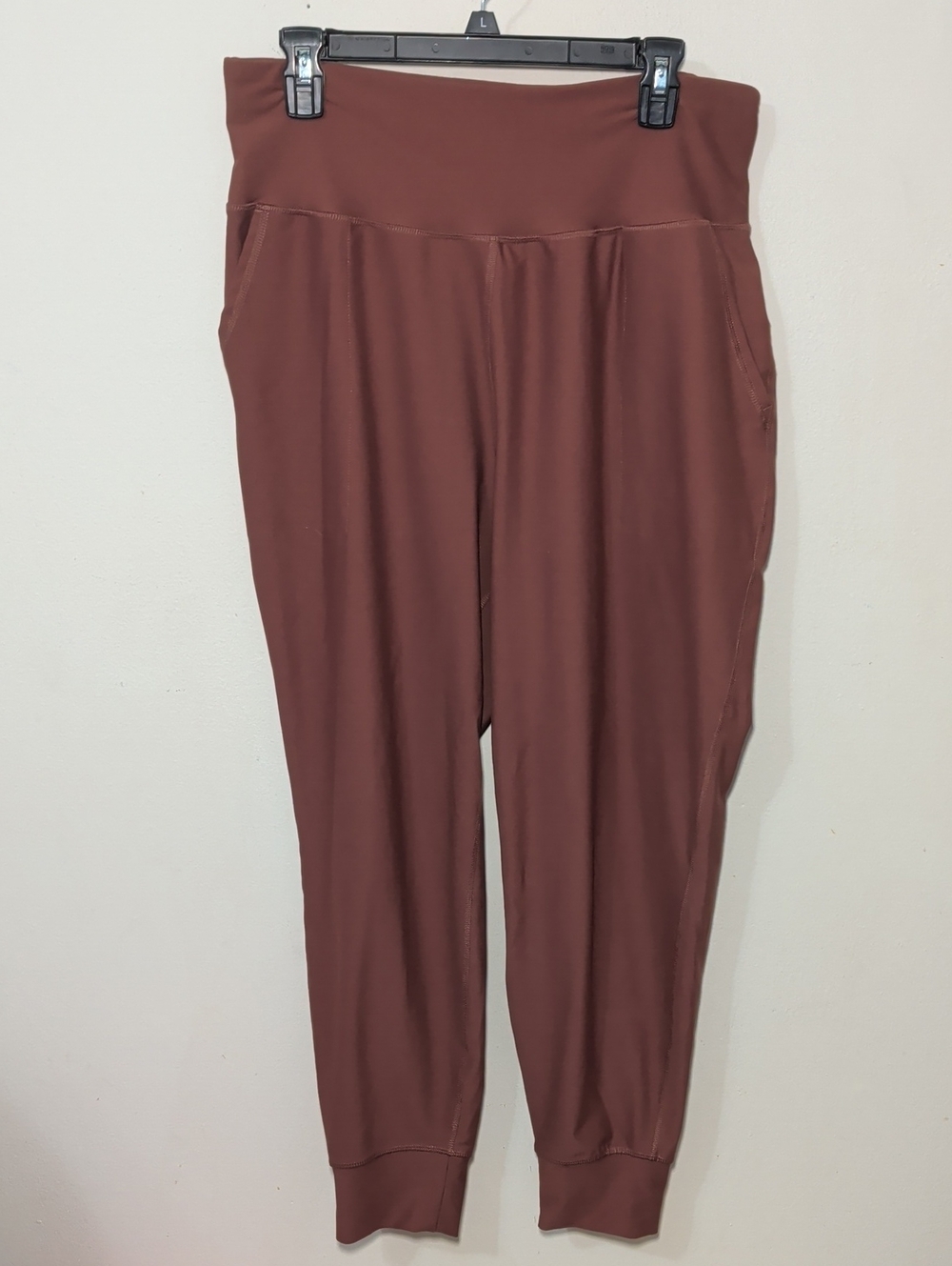 Old Navy Active Powersoft Jogger Leggings Brown High Rise Go-Dry Women's Size XL